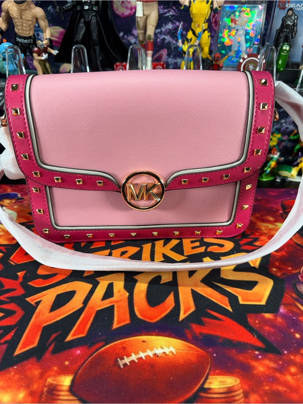 Michael Kors Two-Tone Pink Studded Crossbody